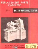 Gleason-Gleason No 14 Angular Gear Testing Machine, Operators Instructions Manual-# 14-No. 14-02